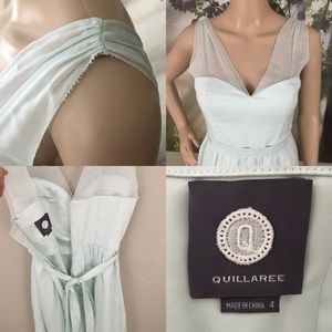 BHLDN Anthropology Quillaree Blue Silk Dress